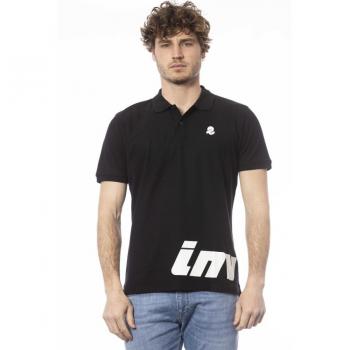 Invicta Black Cotton Polo Shirt - S, Short Sleeve Polo Shirt with Logo Detail, Male, Size: S
