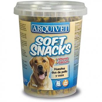 Arquivet Soft Snacks para Perro Huesitos Duo Pollo y Caza 300 gr, Aperitivos para Perro en Forma de Hueso, Chuches, recompensas y premios caninos, Alimento complementario