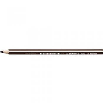 Lápiz de Color Triangular STABILO Trio Grueso 4,2 mm Marrón Oscuro - Individual