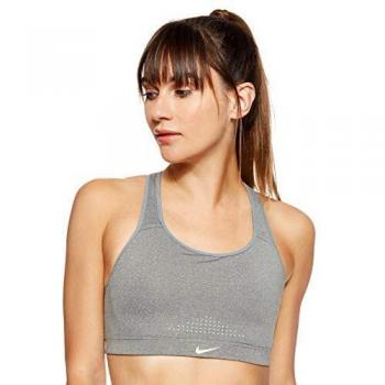 NIKE Impact Bra Sujetador de Deporte, Mujer, Carbon Heather/Black/Volt Glow, S