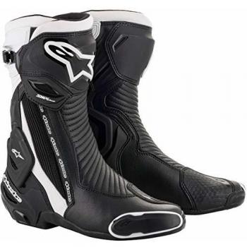 Alpinestars SMX Plus V2 Motorcycle Boots - Black White Size 46