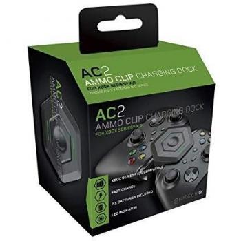 Gioteck Cargador Compacto AC-2 + 2 Baterías de 600 mAh para Dos Mandos Xbox Series X/S