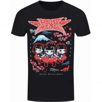 Babymetal Pixel Tokyo Men T-Shirt Black L, 100% Cotton, Regular