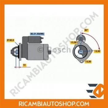 Motor de Arranque Bosch 986017320 - Tipo: Motor de arranque, Marca: Bosch, Número de pieza: 0 986 017 320