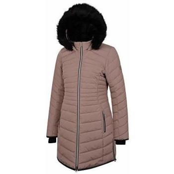 Dare 2b Striking Waterproof & Breathable High Loft Insulated Quilted Silhouette Long Length Ski & Snowboard Jacket with Faux Fur Hood Chaquetas aislantes Impermeables, Mujer, Rosa