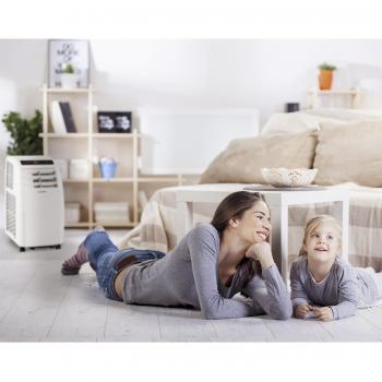 Aire Acondicionado Móvil Klarstein Metrobreeze Rom 10.000 BTU, Clase Energética A+, Control Remoto, Color Blanco