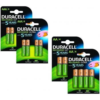 Duracell recargable aa y aaa batería precargada de 16