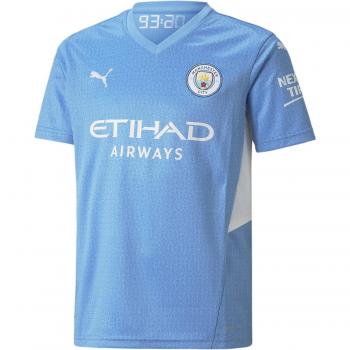 Camiseta de entrenamiento infantil Manchester City FC 2024/25, de manga corta, diseñada para rendimiento deportivo, fabricada por Puma