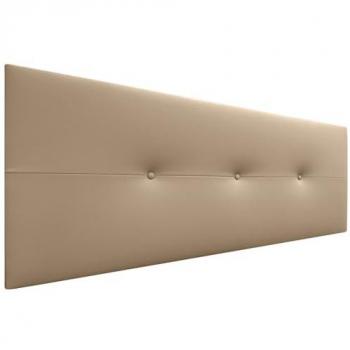 Cabecero Tapizado de Polipiel AQUALINE Pro 145x50cm para Camas 120/135/140 - Marrón Claro