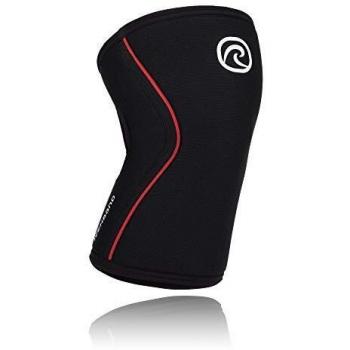 Rehband RX Knee Support Rodillera de Neopreno, 7 mm, Unisex, RX Knee Support 7mm Neopren, Blanco/Rojo, Large