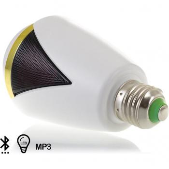 Altavoz Bluetooth Bombilla LED E27 con Diseño de Casquillo y Iluminación Integrada