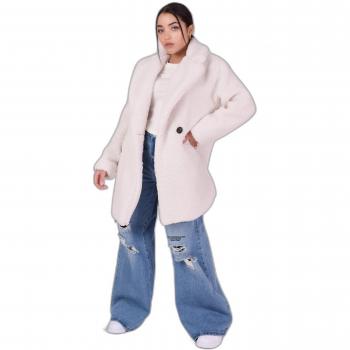 Project X Paris Women's Coat - Stylish White Winter Overcoat