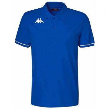 Polo de Hombre Kappa Barli de Manga Corta Azul Zafiro/Blanco