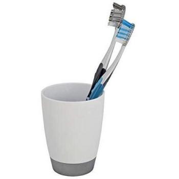 Wenko Vercelli Vaso para Cepillos de Dientes, Polipropileno, Blanco, 8x8x13 cm