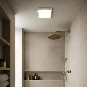 Lámpara de Techo LED Nordlux Oja Square 29 IP54 19W Cromada 3000/4000K