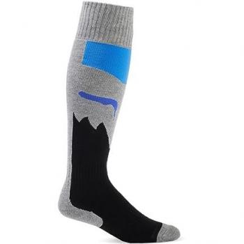 Calcetines de motocross Fox Racing 180 Flora, color masilla, negro, gris y azul, talla L
