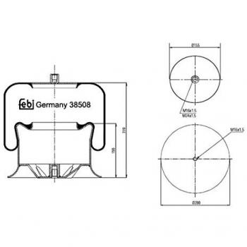 Febi-Bilstein 38508 Fuelle, suspensión neumática