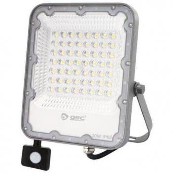 Proyector de Aluminio con Sensor 50W 6500K IP65 Gris