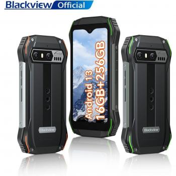 Blackview N6000 - Smartphone resistente con pantalla de 4.3 pulgadas, Android 13, procesador Helio G99, 8GB de RAM, 256GB de almacenamiento interno, Dual SIM, color verde