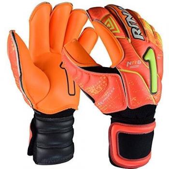 Rinat Kancerbero Etnik RF Pro Guante de Portero, Unisex Adulto, Naranja/Amarillo Neon, 8