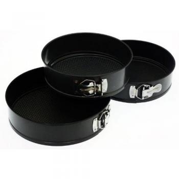 Juego de 3 moldes desmontables para tartas - Tamaños 22/24/26 cm, multicolor