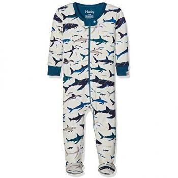 Hatley Organic Cotton Footed Sleepsuit Pelele para Dormir, Marfil