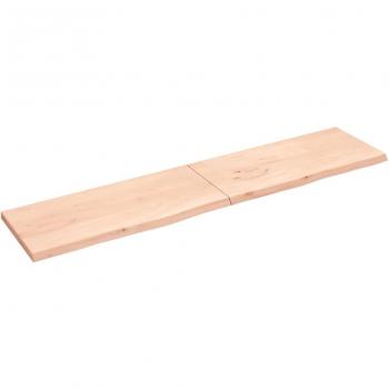 Estantería de pared 220x50x4 cm Roble macizo sin tratar