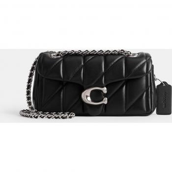 Coach Tabby Shoulder Bag Leather 20 cm Black