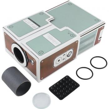 Proyector Mini Inteligente para Smartphone, Portátil, Uso en Casa, DIY de Cartón, Entretenimiento Familiar