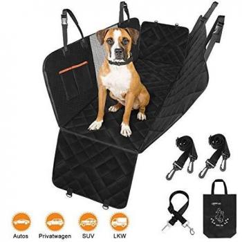 Aimocar Funda de Asiento para Perros, Cubierta Protector Manta Perro pequenos para Coche Impermeable y Antideslizante con Ventana de Malla Vsible Universal Compatible con SUV, Camión
