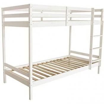 Litera infantil de madera Lionel 90 x 190 cm - Blanco