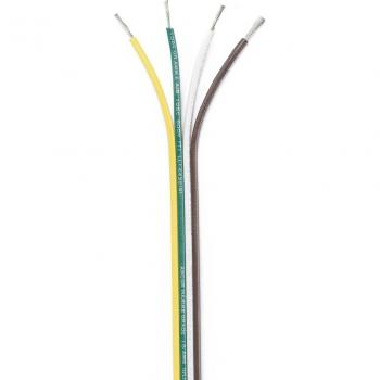 Ancor 154510 Ribbon Bonded Cable - 16/4 AWG - Brown/Green/White/Yellow - Flat - 100'
