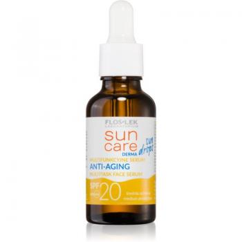 FlosLek Laboratorium Sun Care Derma Sun Drops Protective Serum with Anti-Ageing Effect SPF 20 30 ml