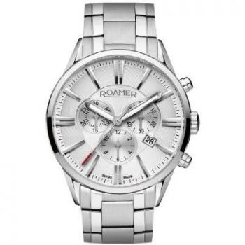 Roamer 508837 41 15 50 - Reloj cronógrafo de Cuarzo para Hombre con Correa de Acero Inoxidable, Color Plateado