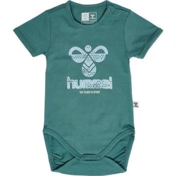 Hummel Short Sleeve Baby Bodysuit Sea Pine for Boys 4-6 Months