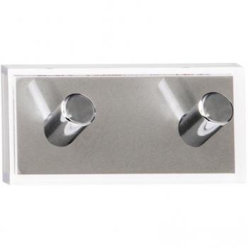 Gedy RA267300100 Percha Doble, Plata