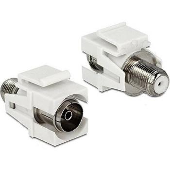 Módulo Keystone Delock 86334 Conector IEC F Hembrado para Antena