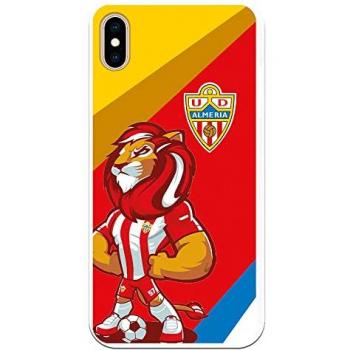 Funda Licencia Oficial UD Almería Rozam Franjas Geométricas para iPhone XS Max - Funda original compatible con iPhone XS Max - Diseño de franjas geométricas en colores del equipo, material resistente, protección contra caídas