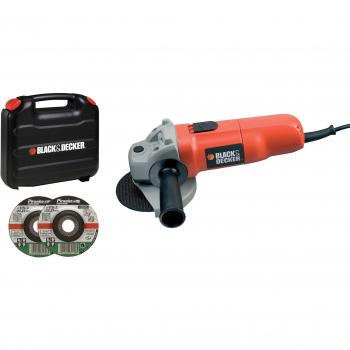 Black+Decker CD115KAX-QS - Amoladora 710 W, y 115 mm de disco con maletín