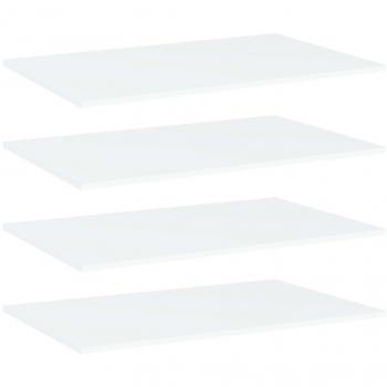 White Engineered Wood Bookshelf Boards Set of 4, 80x50x1.5 cm (31.5x19.7x0.6)