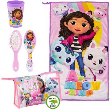 Set de Aseo Infantil para Viaje Gabby's Dollhouse 4 Piezas Rosa