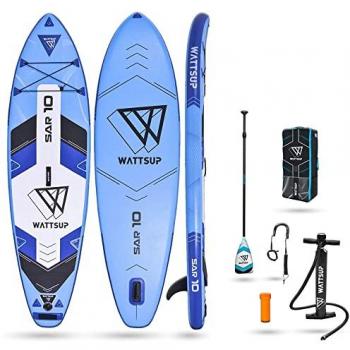 Conjunto de Stand Up Paddle Sar 10' - Inflable, 305 cm, 8.2 kg, Azul/Blanco/Negro