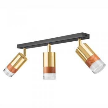 Lámpara de Techo Aurora EPIKASA - Acero, Aluminio y Acrílico en Oro - 45x19x19 cm