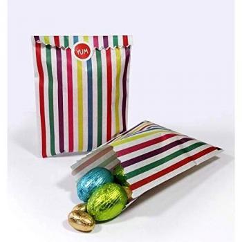 Talking Tables bolsa de regalo con rayas multicolores ‘Mix and Match.’