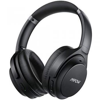 Mpow H12 IPO Auriculares con Cancelación Activa de Ruido, 40hrs de Reproducir, Micrófono CVC 8.0, Auriculares Diadema Bluetooth con Tipo C para TV, PC, Móvil