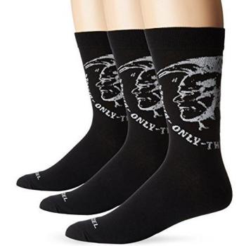 Diesel SKM-RAY-THREEPACK, Calcetines para Hombre, Negro