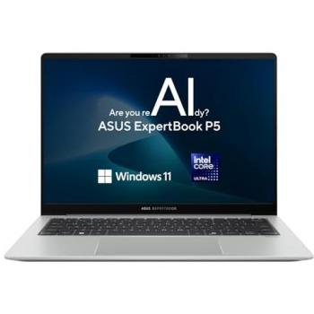 ASUS ExpertBook P5 14 WQXGA IPS, Intel Core Ultra 5 226V, 16GB RAM, 512GB SSD, sin sistema operativo