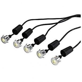 Luz de Jardín Derwent 5 x Deck con Cable de 6m y Transformador de 12V, IP54