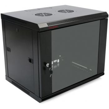 Armario Rack Mural 19 9U 600x450x500mm Pared Negro SOHORack de RackMatic