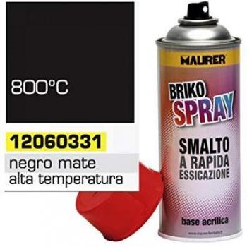 Spray Pintura Resistente Altas Temperaturas Negro Mate 400 ml.